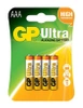 Bateria GP 1,5V AAA LR03 ULTRA ALKALINE - 4 szt.